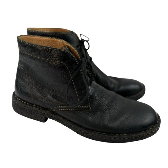 *BORN Harrison Boots Mens Size 10M Black Leather Comfort Ankle Chukka Llace Up main image 8